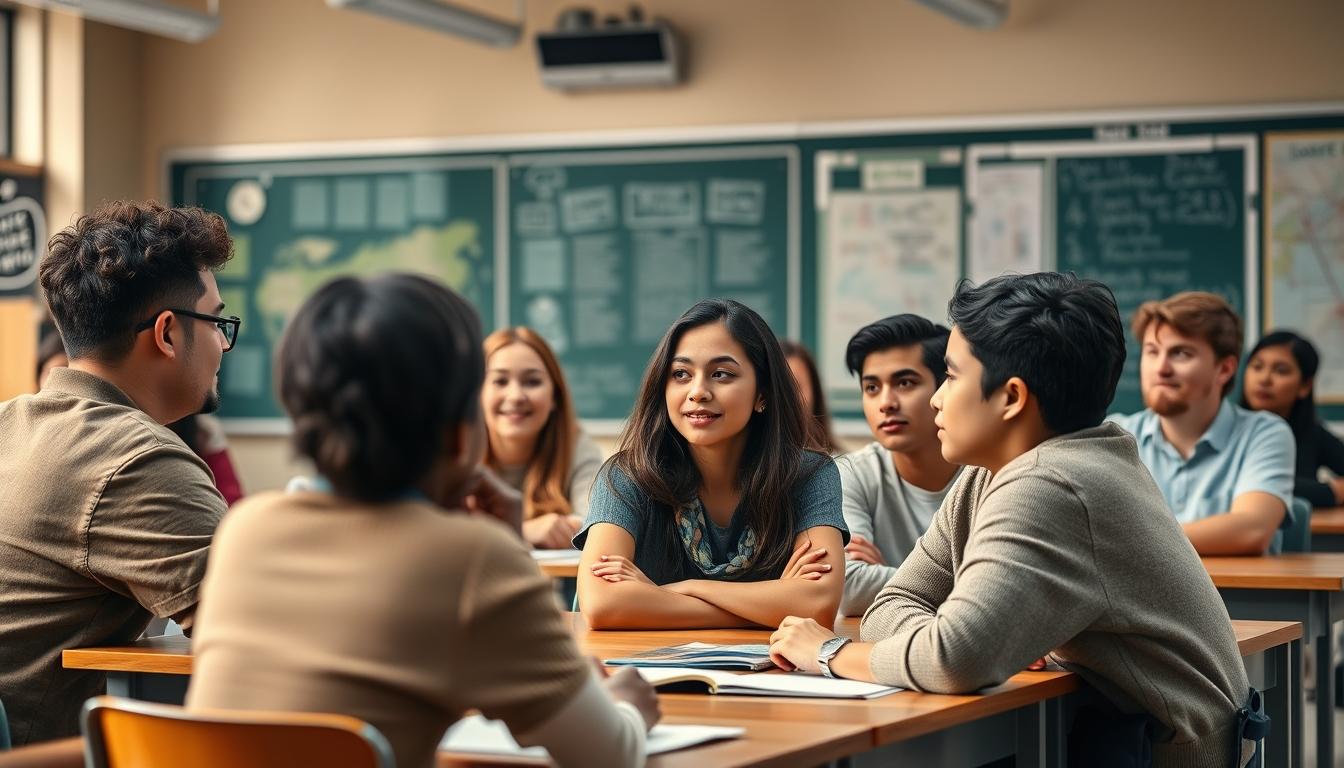 Students collaborating in study space